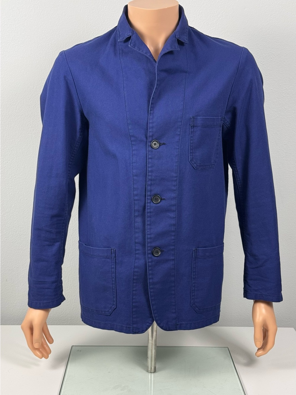 Vetra French Workwear Chore Jacket 42 Blue 100% Cotton Made in France
